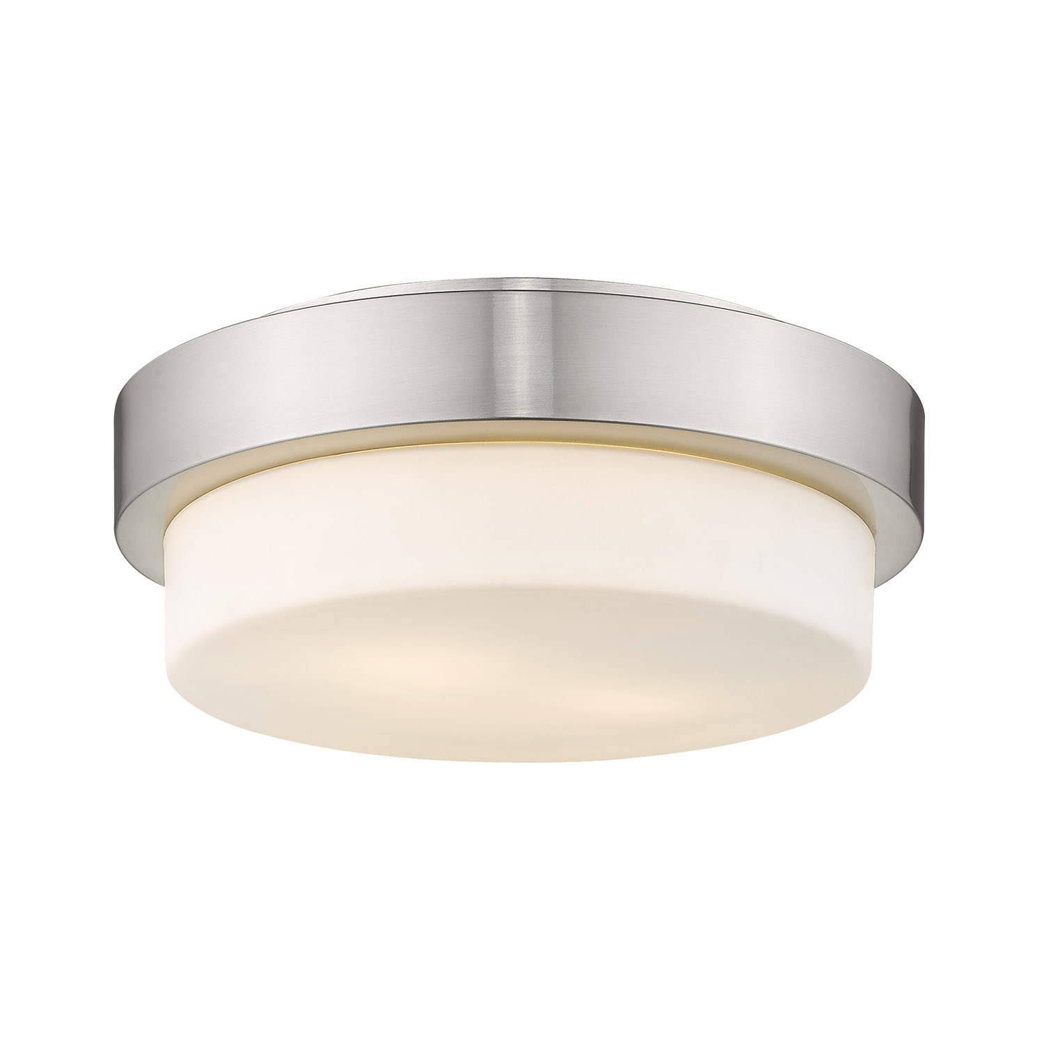 Golden Lighting-1270-11 PW-Multi-family - 2 Light Medium Flush Mount in Variety of style - 3.75 Inches high by 10.5 Inches wide Pewter  Pewter Finish with Opal Glass